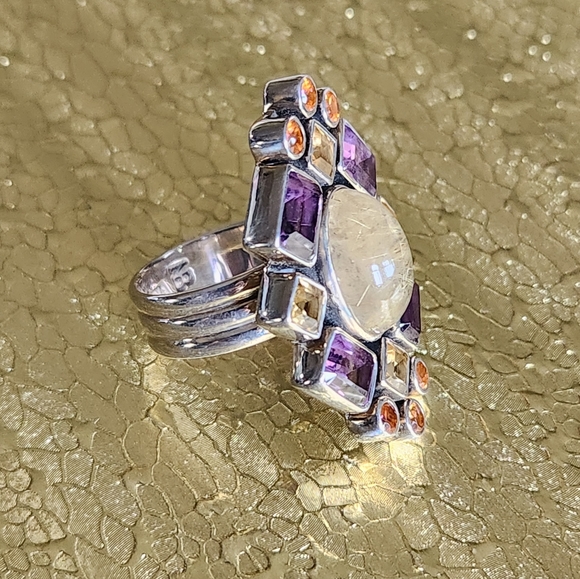 NICKY BUTLER RAJ COLLECTION LIMITED EDITION Quartz Amethyst NB Designer Ring NWT - Picture 5 of 15